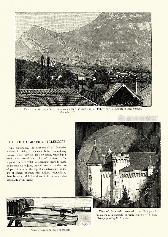 维多利亚时代的摄影望远镜