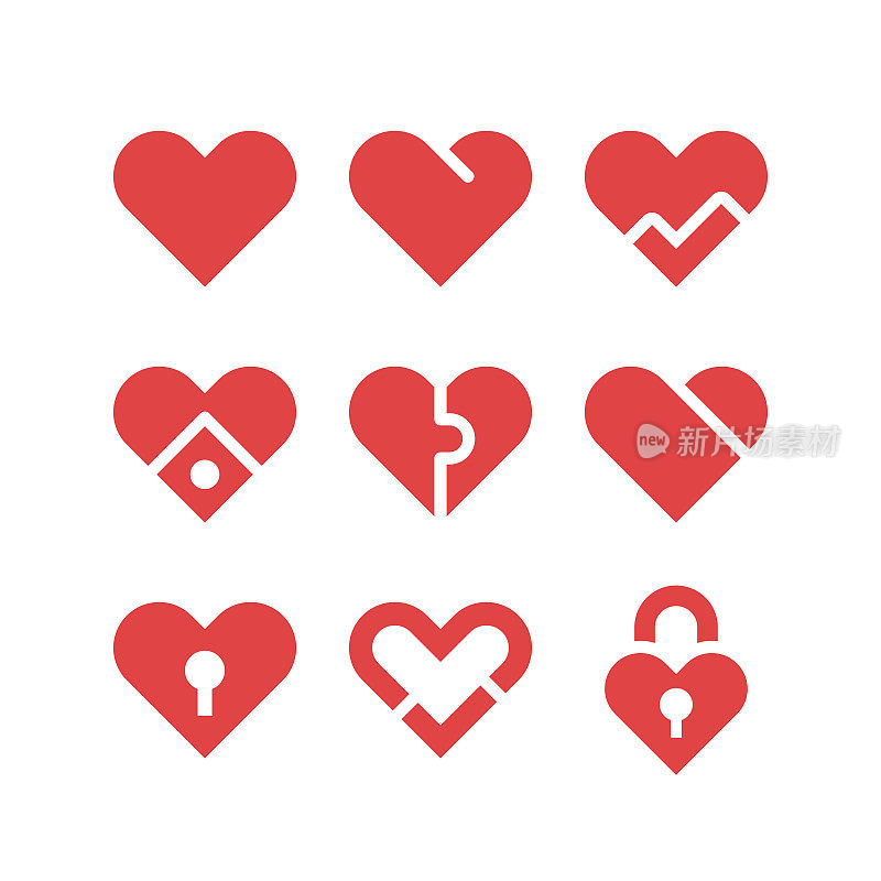 心图标,爱的概念