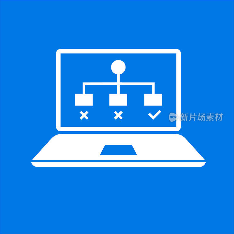 笔记本电脑与网站流程图图标