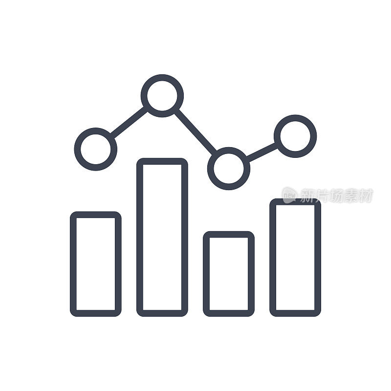 分析柱状图矢量图标