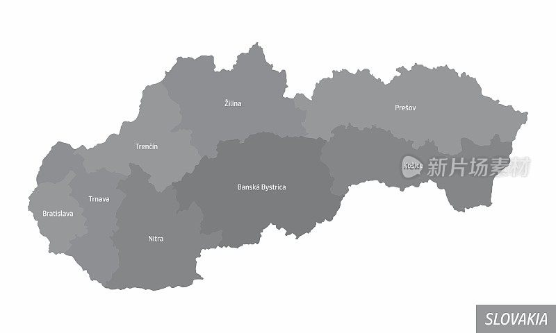 斯洛伐克灰度图