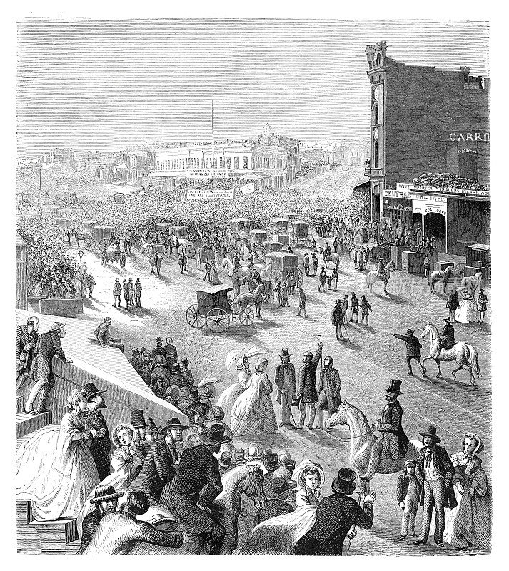 美国加利福尼亚州旧金山大街1862年