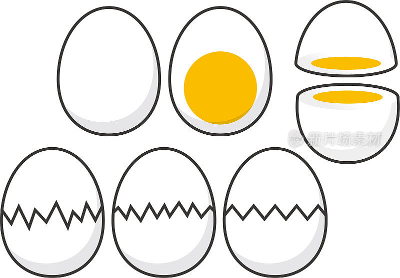 鸡蛋矢量插图素材收集