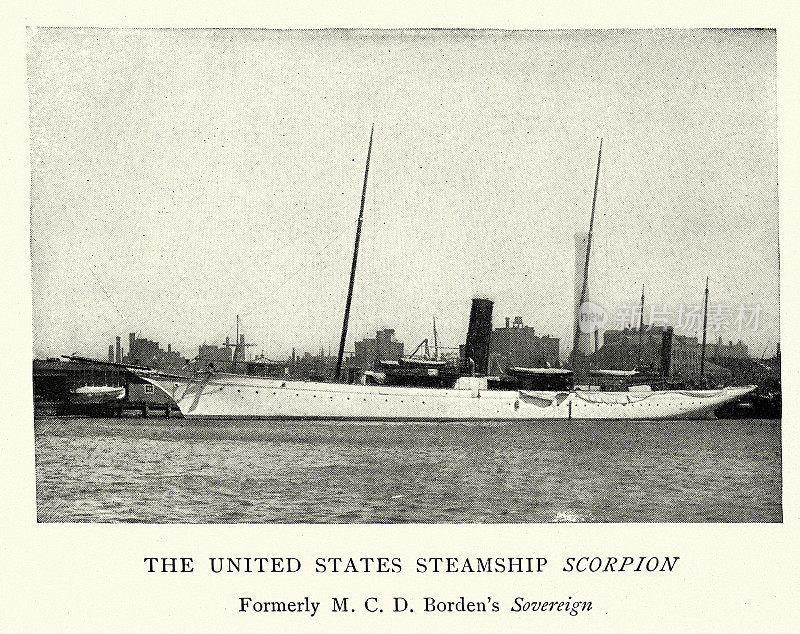 美国蝎子号(PY-3)蒸汽游艇，19世纪美国海军军舰