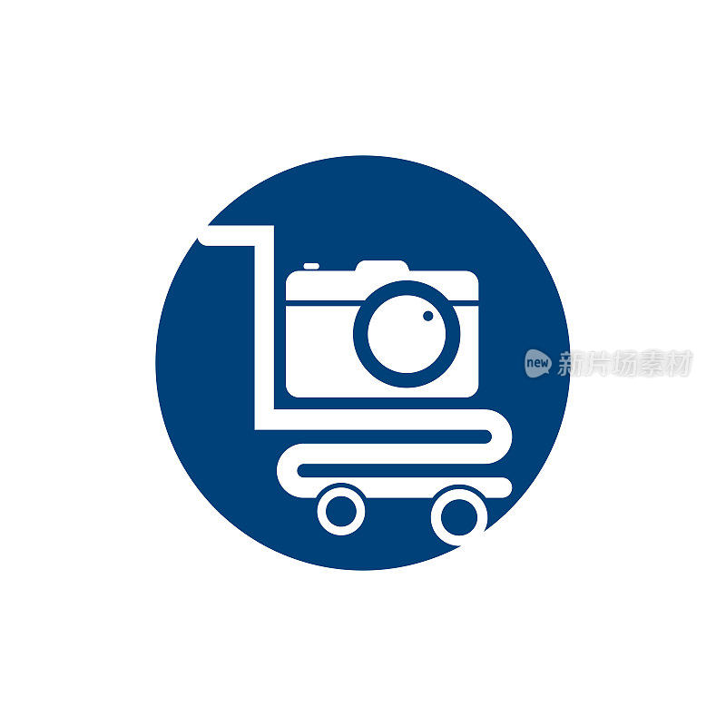 相机商店Logo矢量图标。