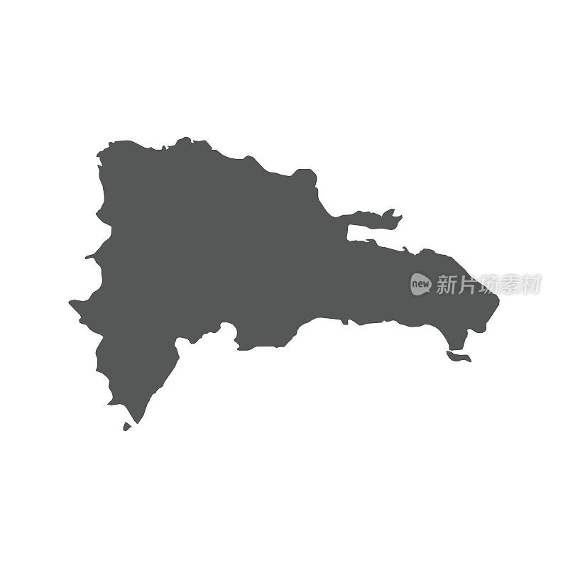 多米尼加共和国矢量地图。