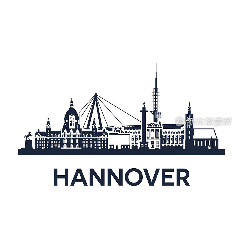 汉诺威城市天际线