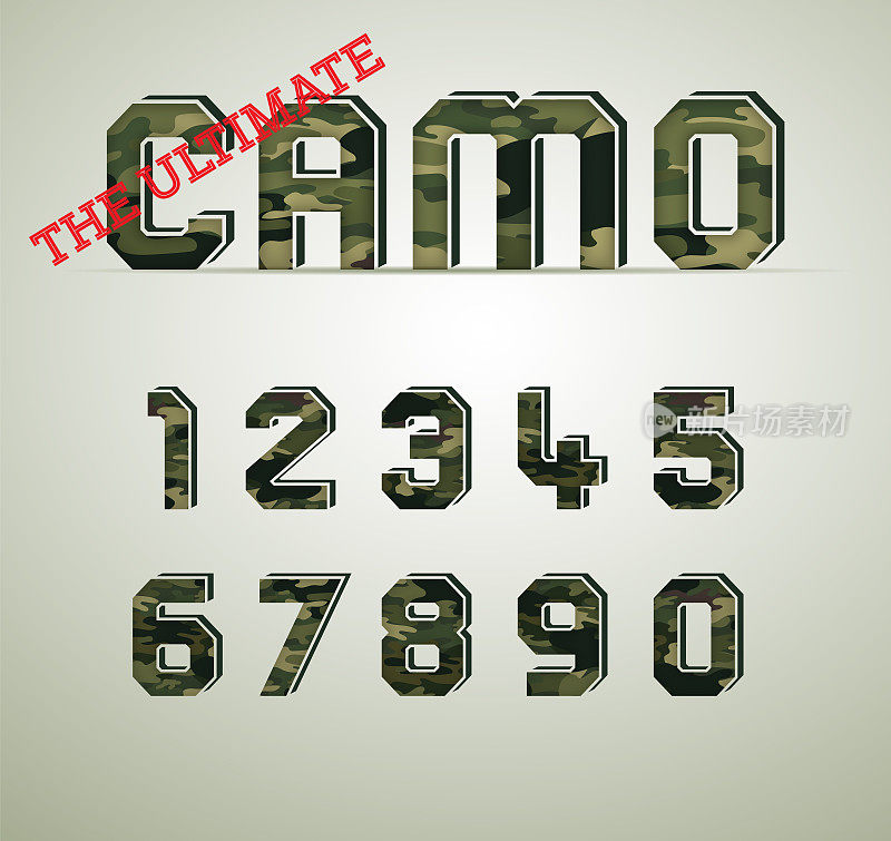 CAMO字符集，详细的矢量字体