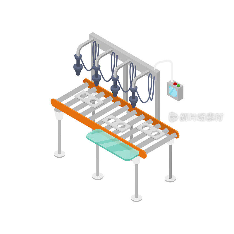 货物装配线等距3D图标