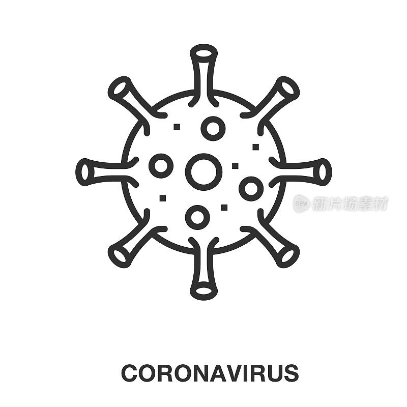 冠状病毒行图标