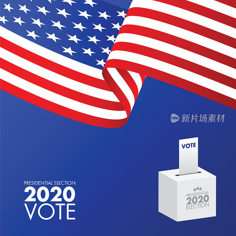 美国2020年总统大选。向量股票插图