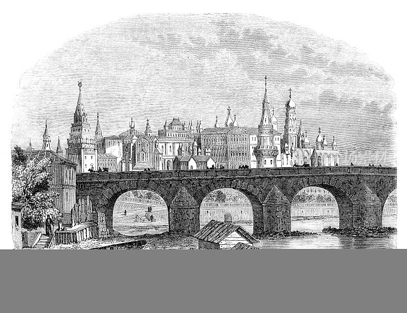 俄罗斯莫斯科克里姆林宫，1854年