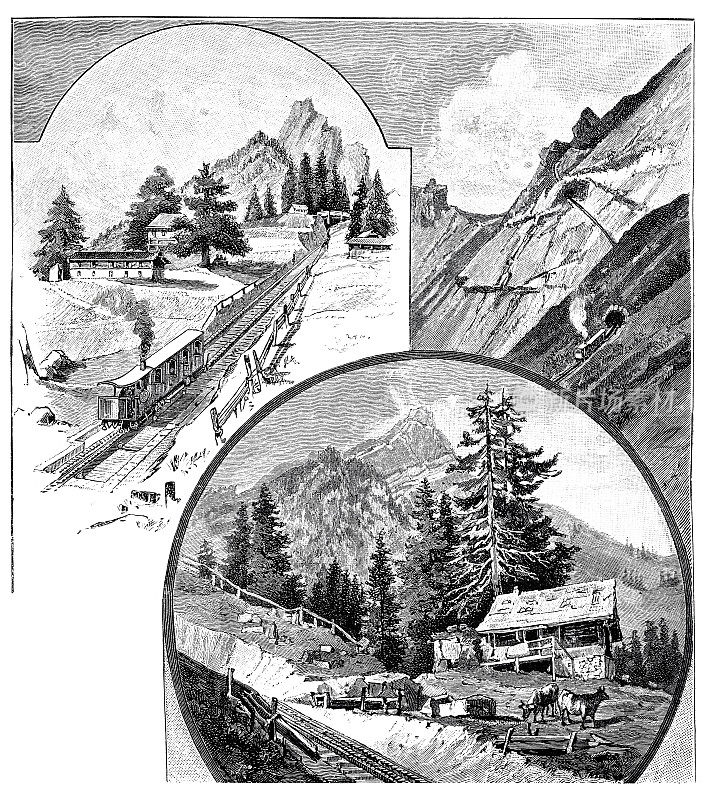 瑞士卢塞恩附近的皮勒图斯铁路