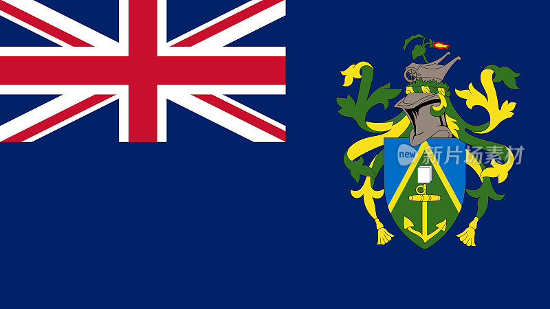 皮特凯恩群岛的国旗Eps文件-皮特凯恩岛民国旗矢量文件