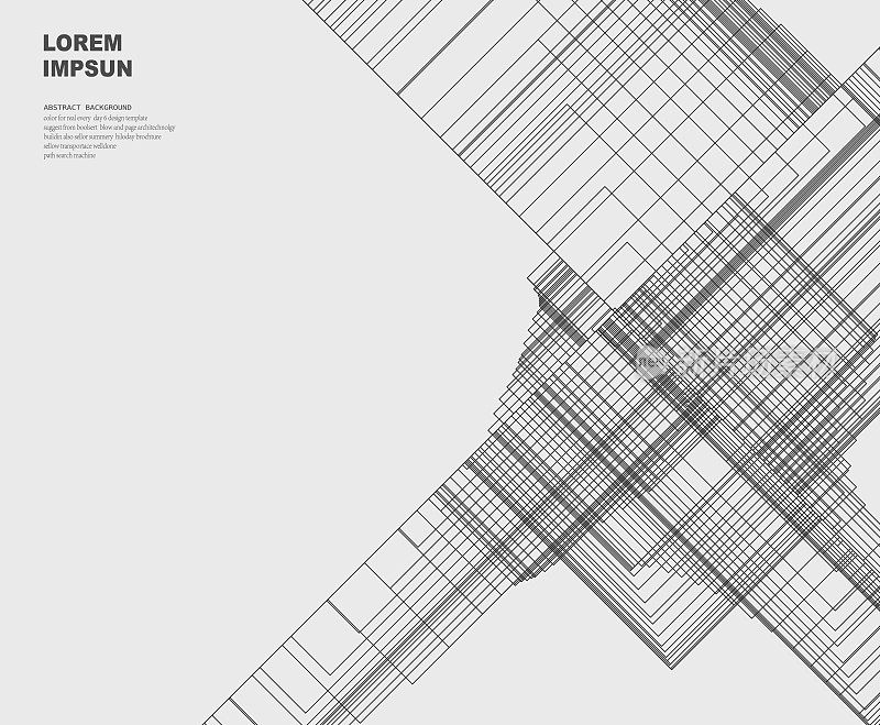 几何极简主义矩形线条结构图案背景