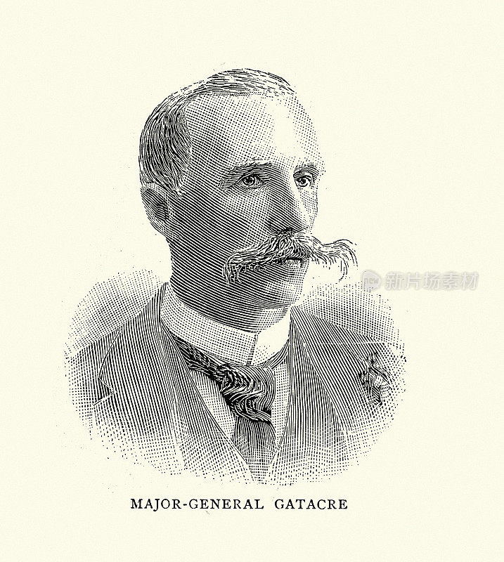 威廉·福布斯·加塔克中将，英国士兵，19世纪维多利亚时代