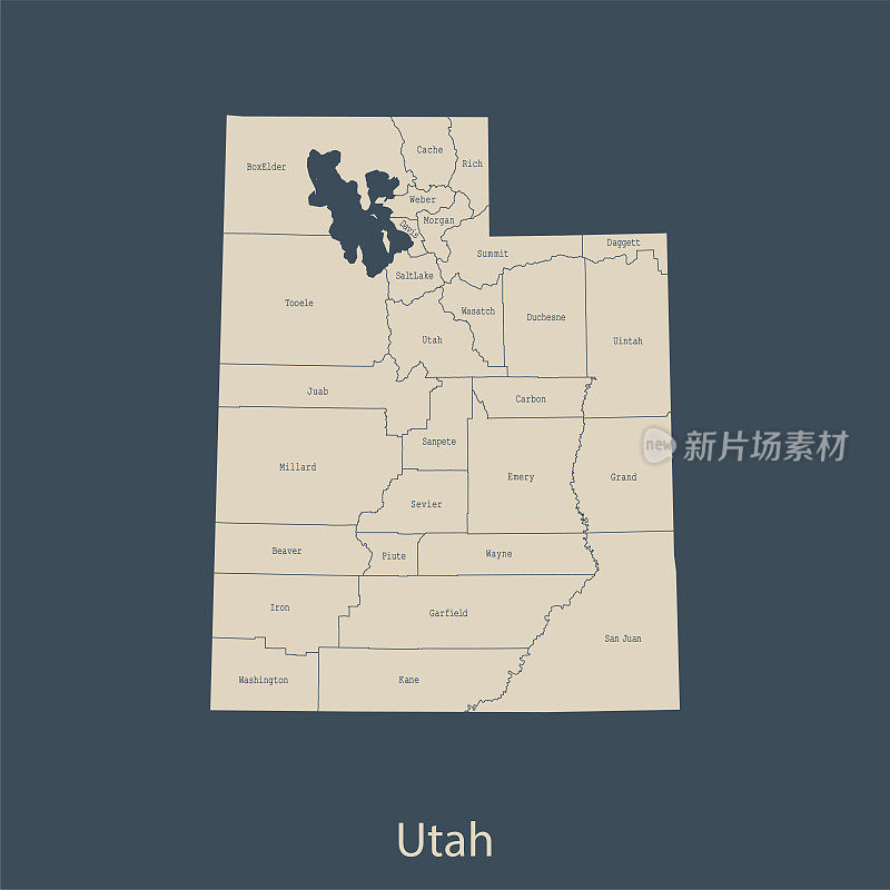 犹他州的地图