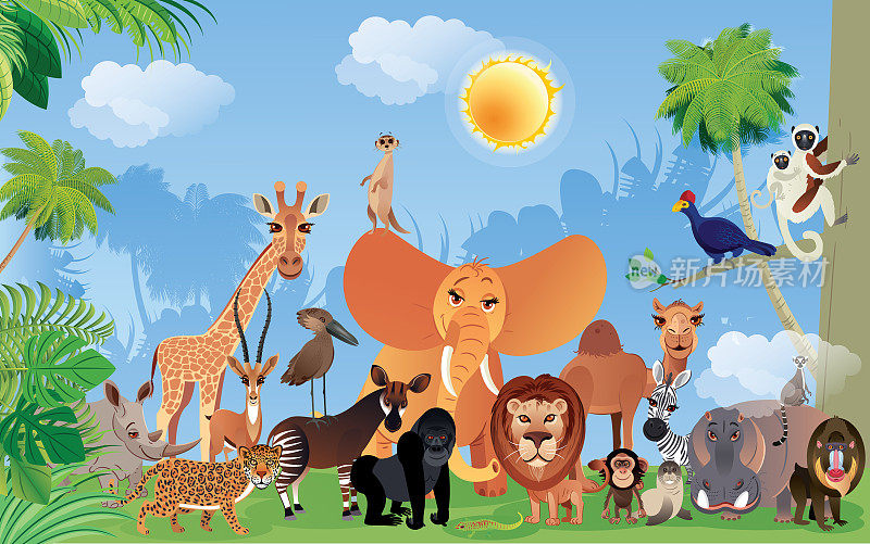 非洲动物海报