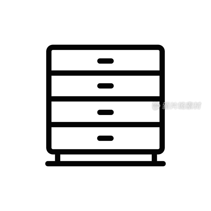 抽屉单元,家具线图标
