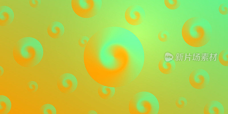 抽象梯度背景与绿色螺旋