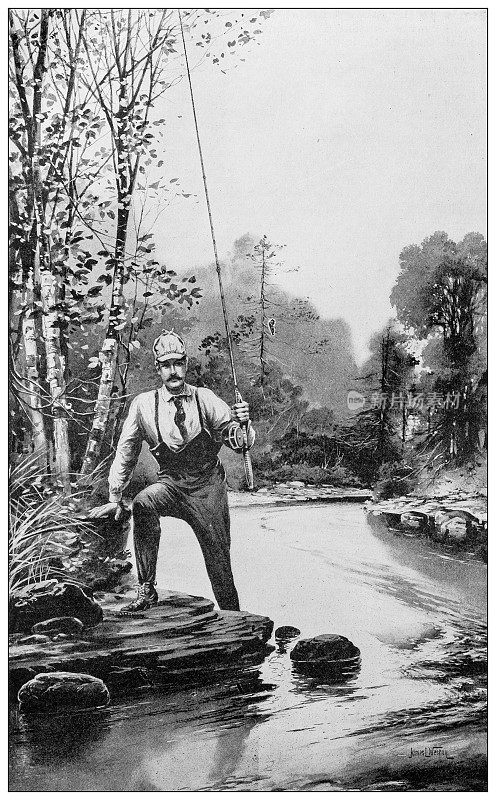 1897年的运动和消遣:淡水钓鱼