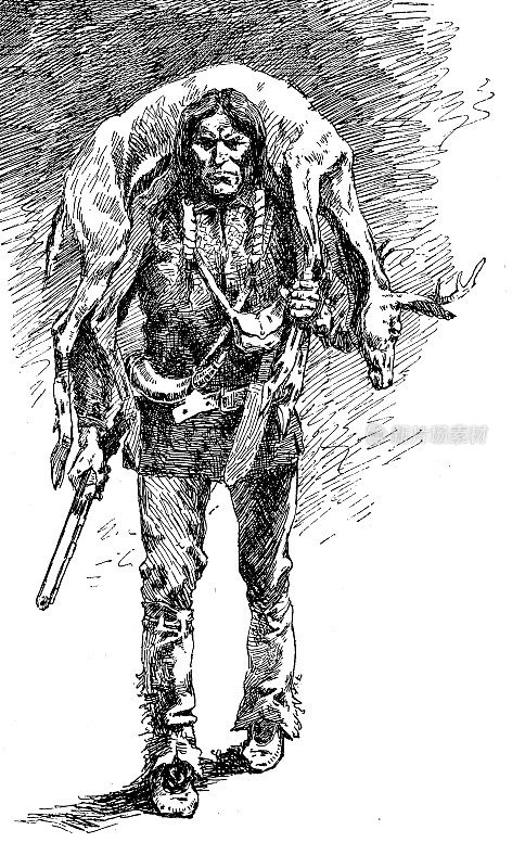 1889年的运动和消遣:猎麋鹿