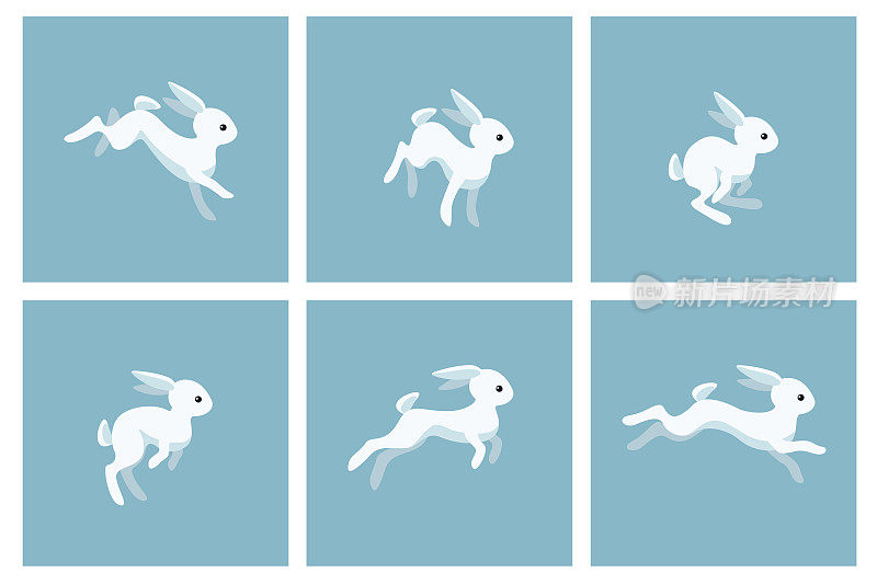 奔跑的兔子动画精灵
