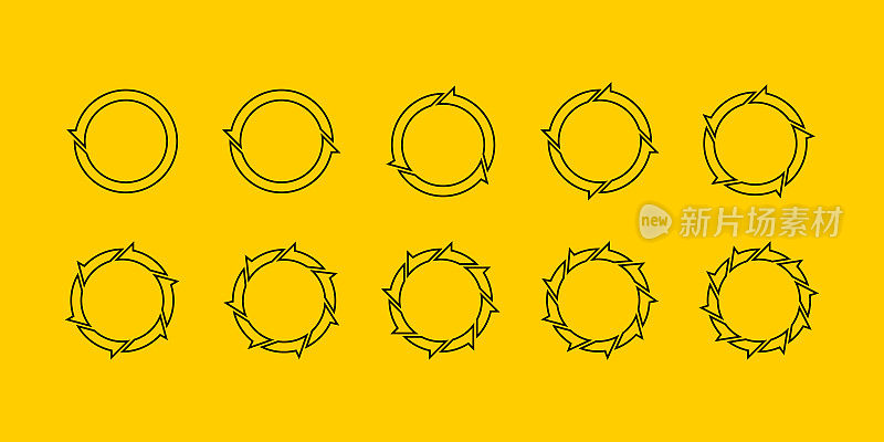 箭头圆的向量集合