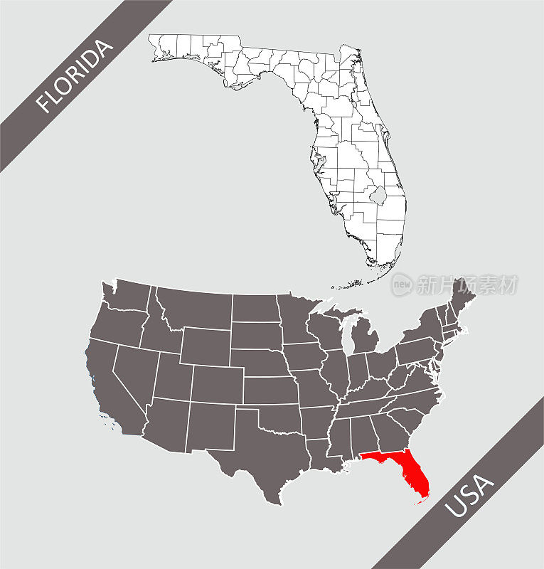 佛罗里达县地图