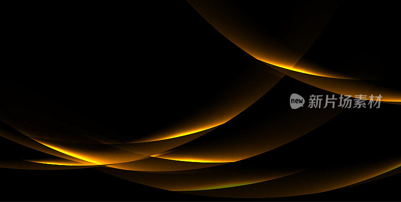 暗橙色霓虹灯发光波抽象背景