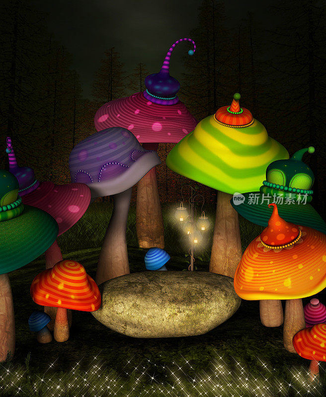 仙境系列-秘密蘑菇的地方