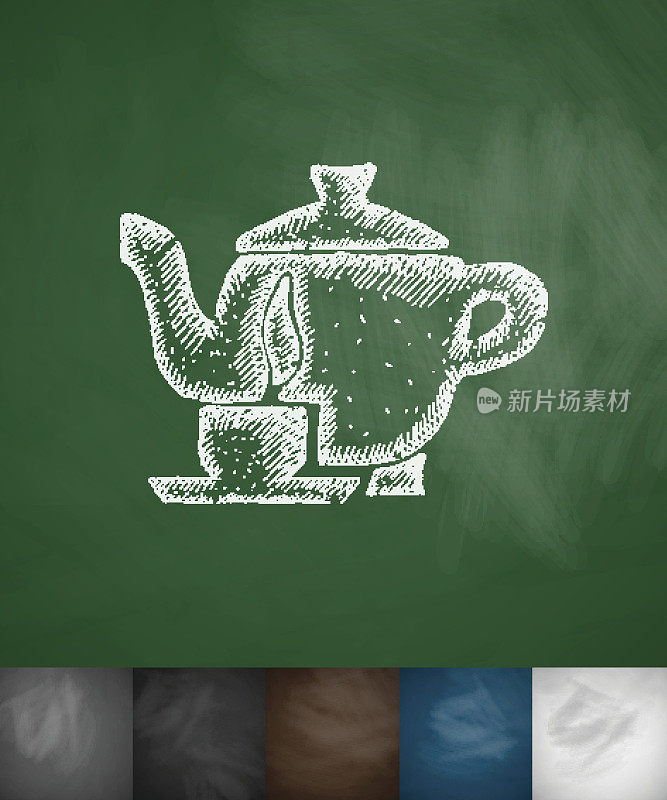 茶图标。手绘矢量图