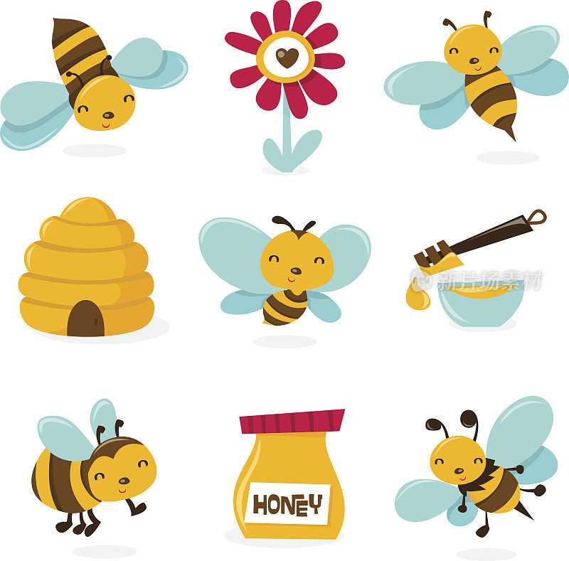 可爱的蜜蜂图标