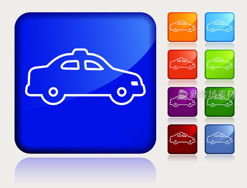 出租车出租车侧视图图标