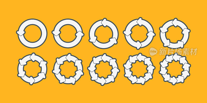 箭头圆的向量集合