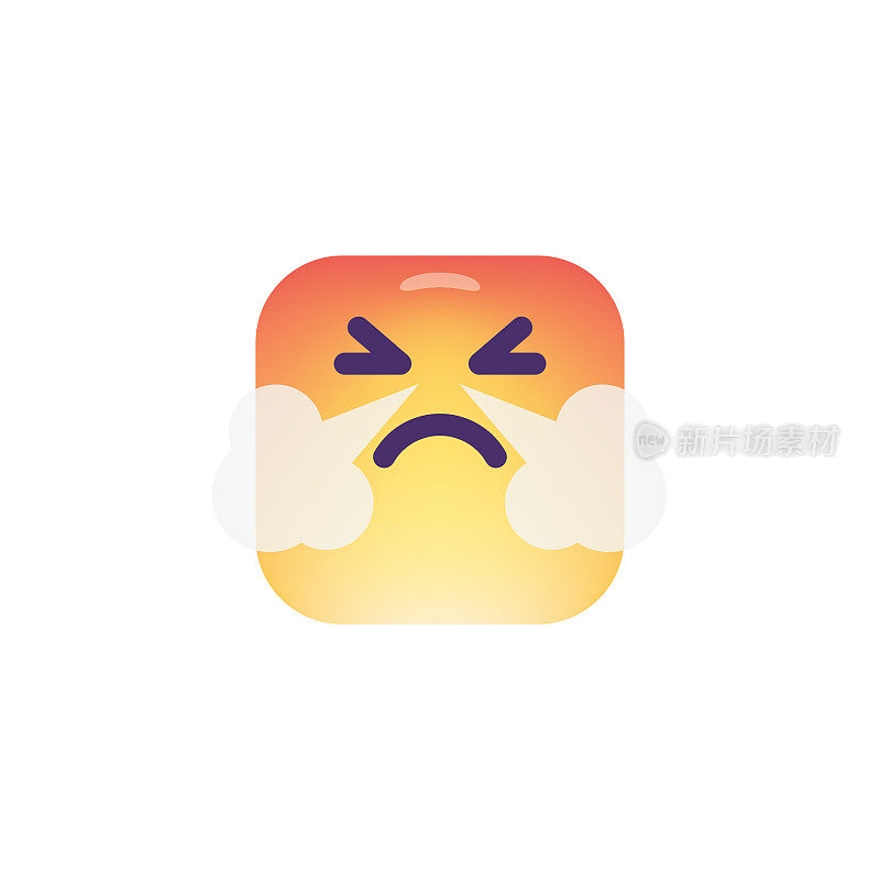 Emoticon设计立方体形状颜色渐变