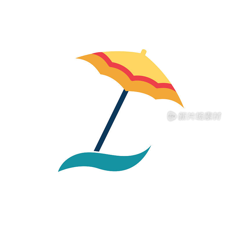 航海图标-海滩伞
