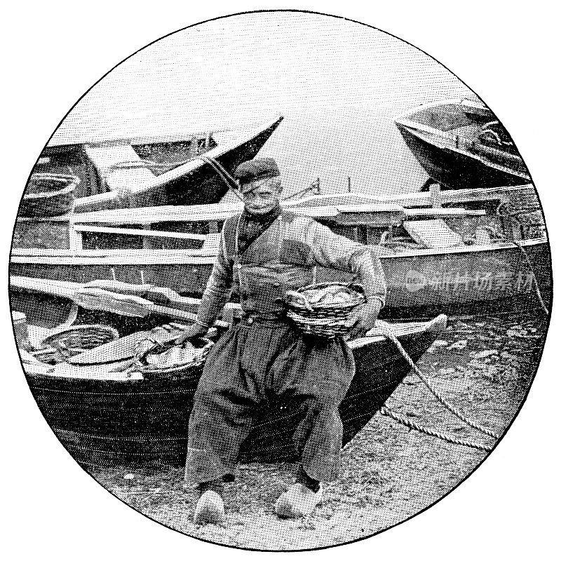 斯海弗宁根的渔夫，荷兰――19世纪