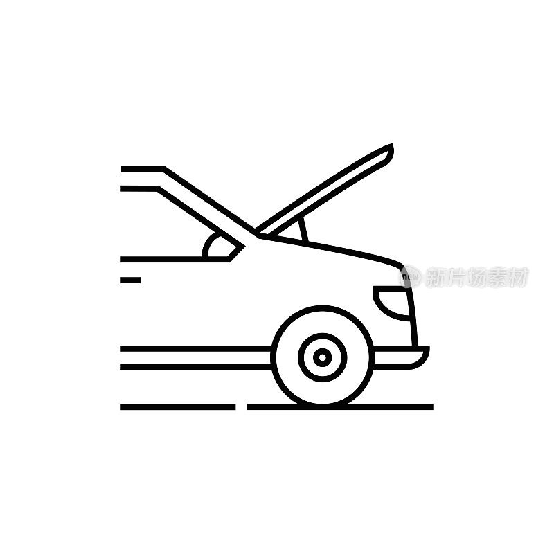 汽车服务和维修线路图标