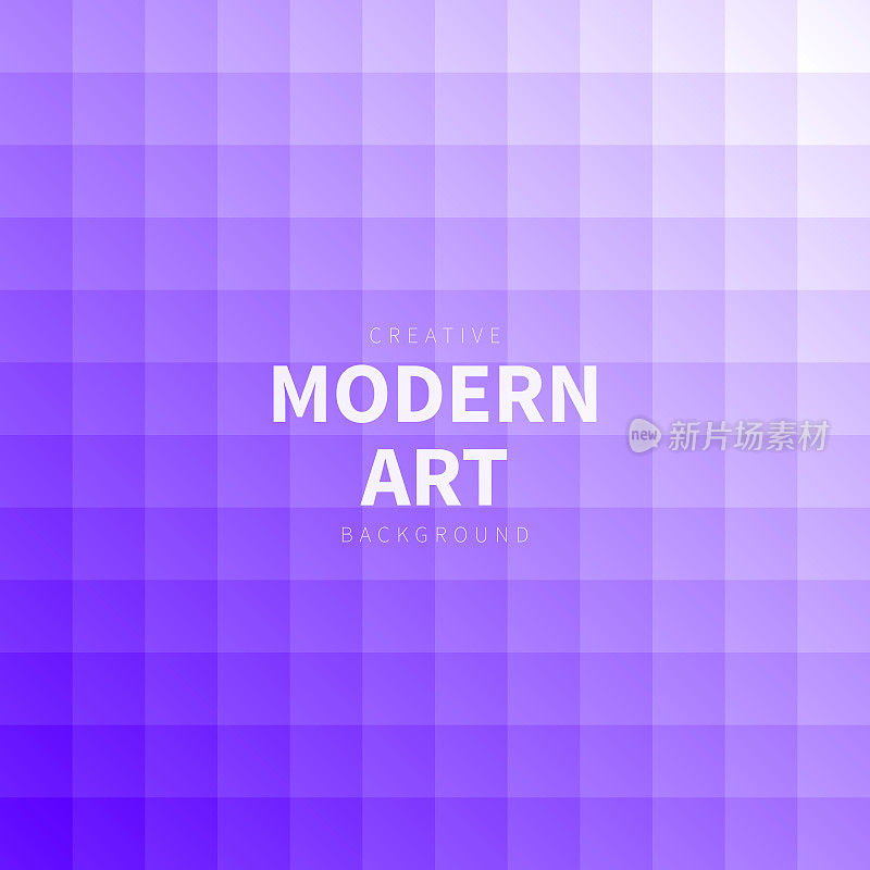 抽象几何背景-马赛克与正方形和紫色梯度