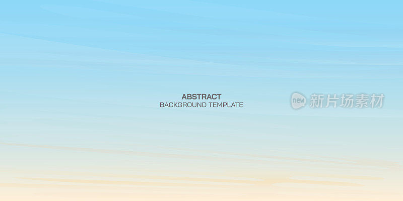 抽象日出天空矢量插图数字水彩风格。日出平面设计背景。