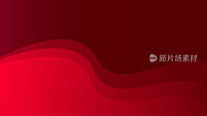 抽象红色矢量插图几何形状波浪设计eps背景。
