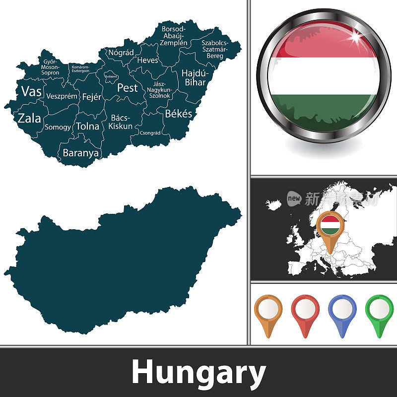 匈牙利的地图