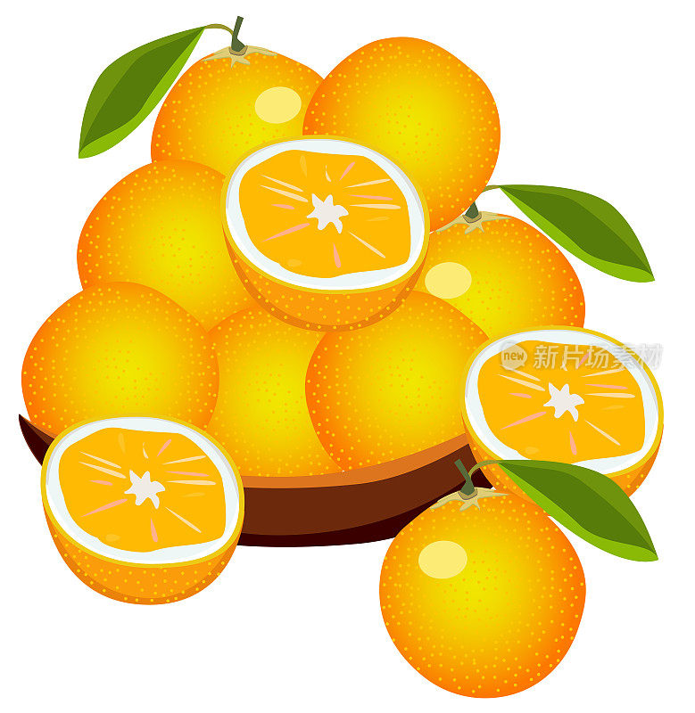 橙子水果碗