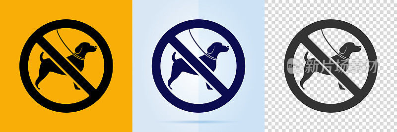 禁止动物图标集。