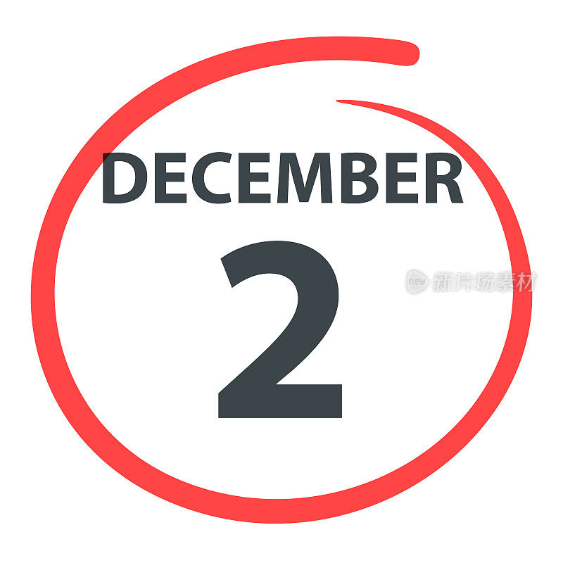 12月2日――白底红圈的日期
