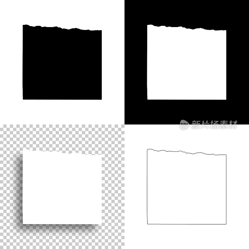 内布拉斯加州菲尔普斯县。设计地图。空白，白色和黑色背景