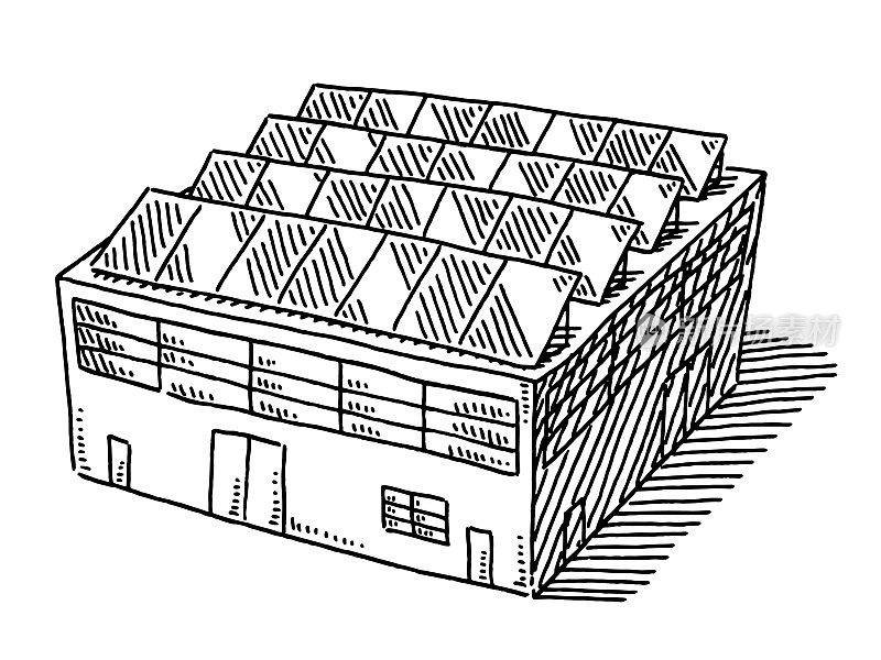 工业建筑太阳能板屋顶图纸