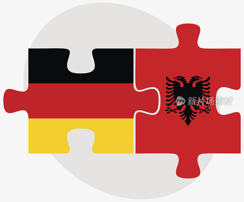 德国和阿尔巴尼亚国旗