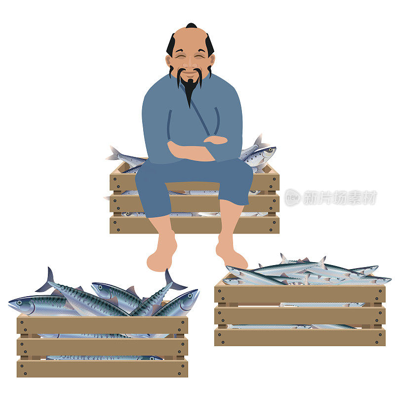 老渔夫卖鱼